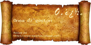 Onea Ágoston névjegykártya
